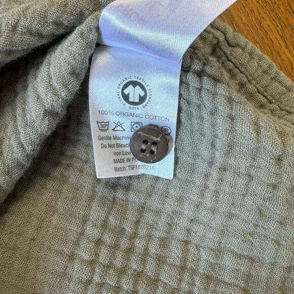 THE SIMPLE FOLK The Muslin Henley Toddler 18-24 MOS Organic Button Shirt Unisex - Picture 5 of 6